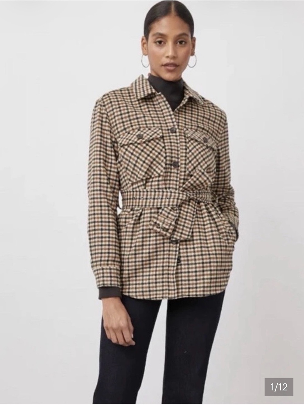 Rails Rhodes Plaid
Belted Shacket Jacket
Ochre Sand Mocha
Size L